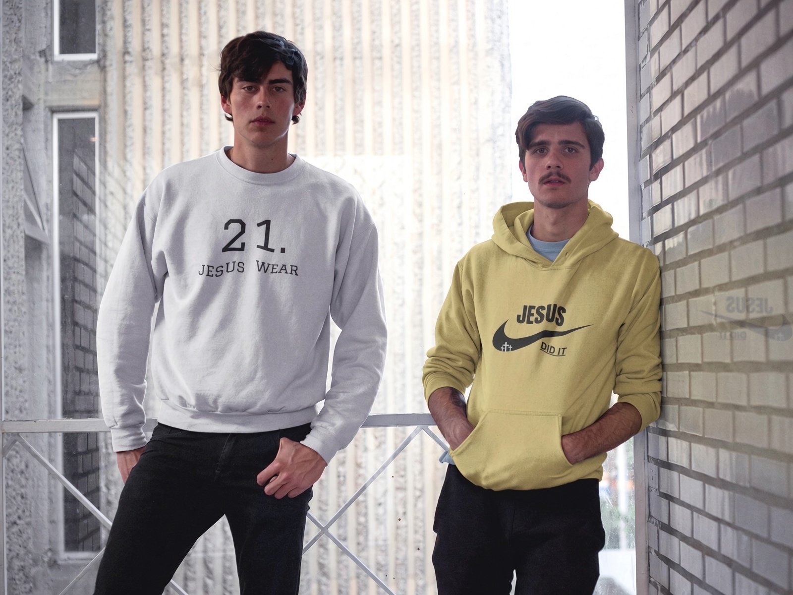 Two friends in JESUSWEAR21