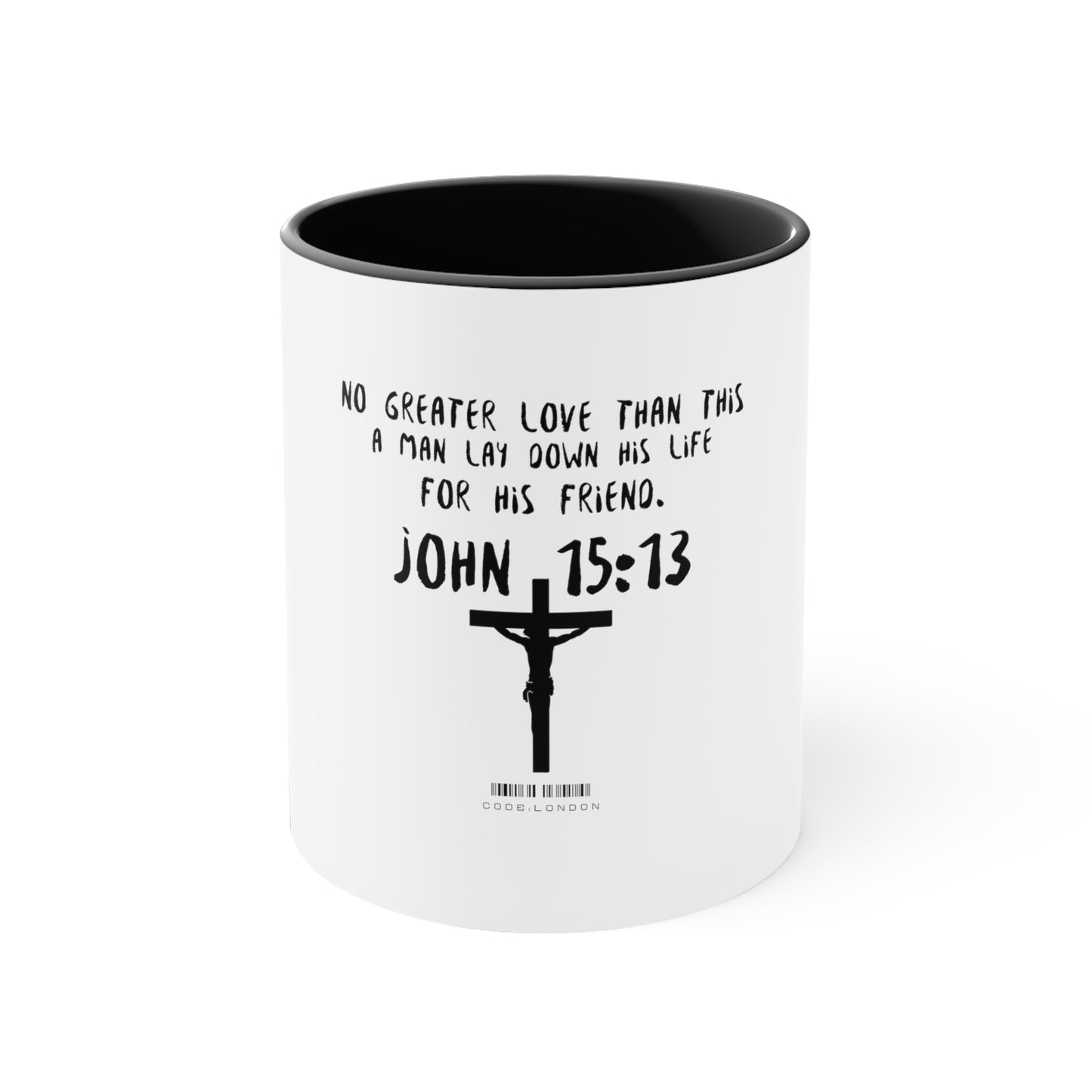Accent Coffee Mug (JOHN 15:13)