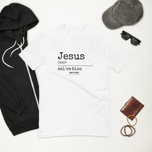 Fitted T-shirt (Jesus- Salvation)
